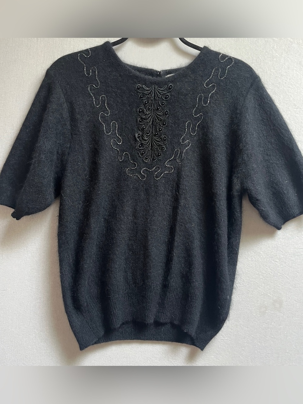 Vintage Mitra Angora Lambswool Beaded Sweater M